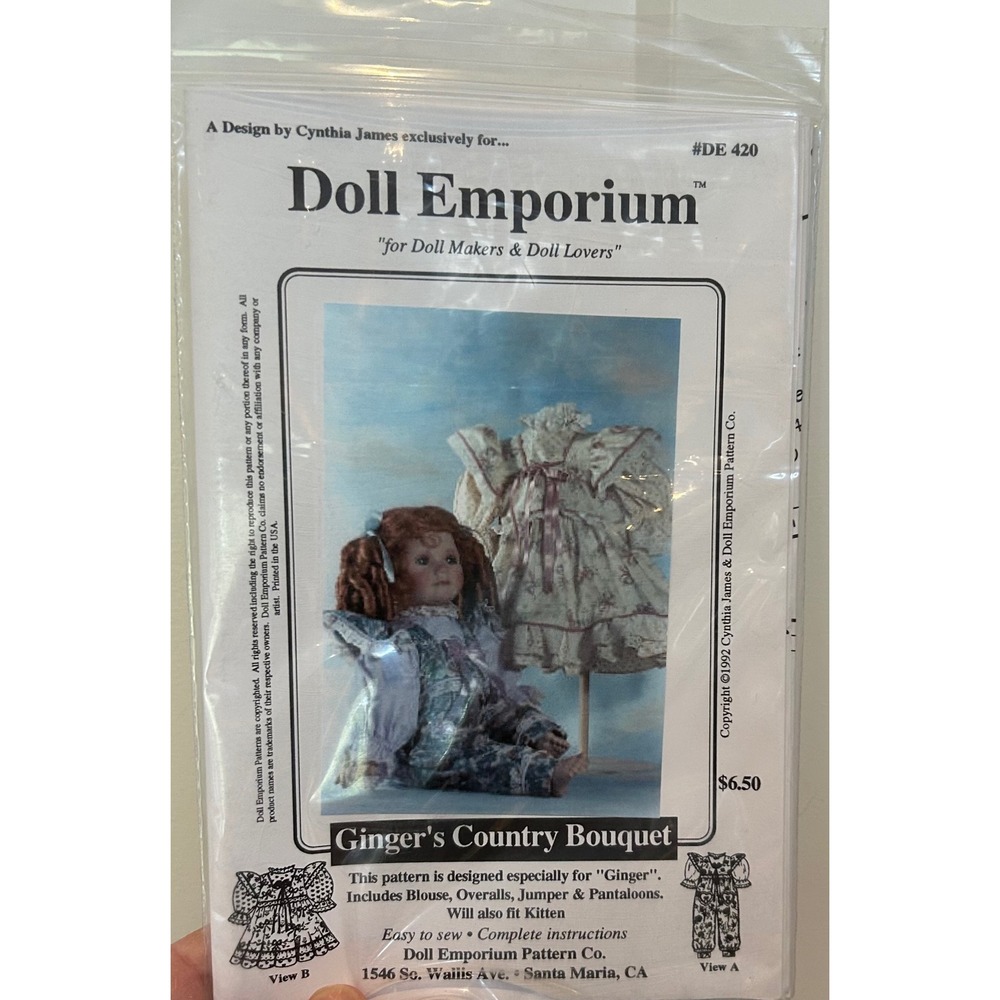 8 Doll Emporium Sewing Patterns 18-24" Dolls Loverly Amber Haiku Pedita Lot - Picture 3 of 11